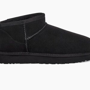 UGG Black Ankle Booties with Plush Suede